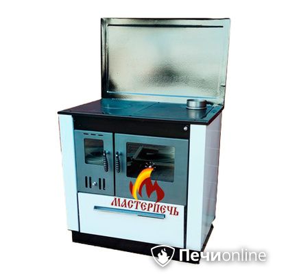 Отопительно-варочная печь МастерПечь ПВ-07 экстра с духовым шкафом 7.2 кВт (белый) в Новом Уренгое